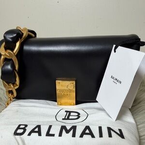 BALMIN Black Shoulder Bag with Gold Accents